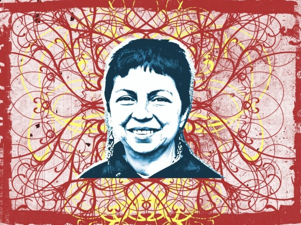 A collage image of Gloria Anzaldúa by Tumblr user bidyke